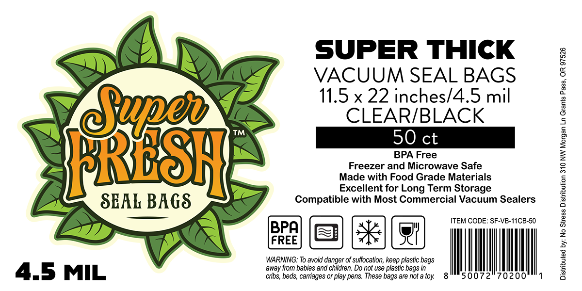 Super Fresh 15” x 18” Black/Clear 50 PACK