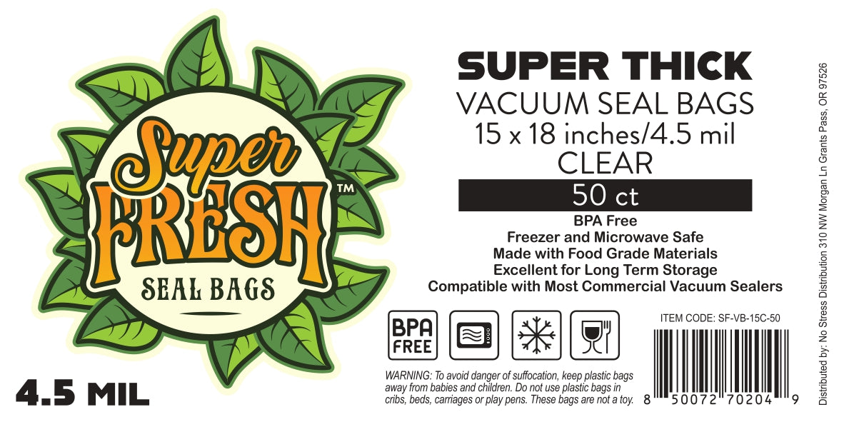 Super Fresh 15” x 18” Clear 50 PACK