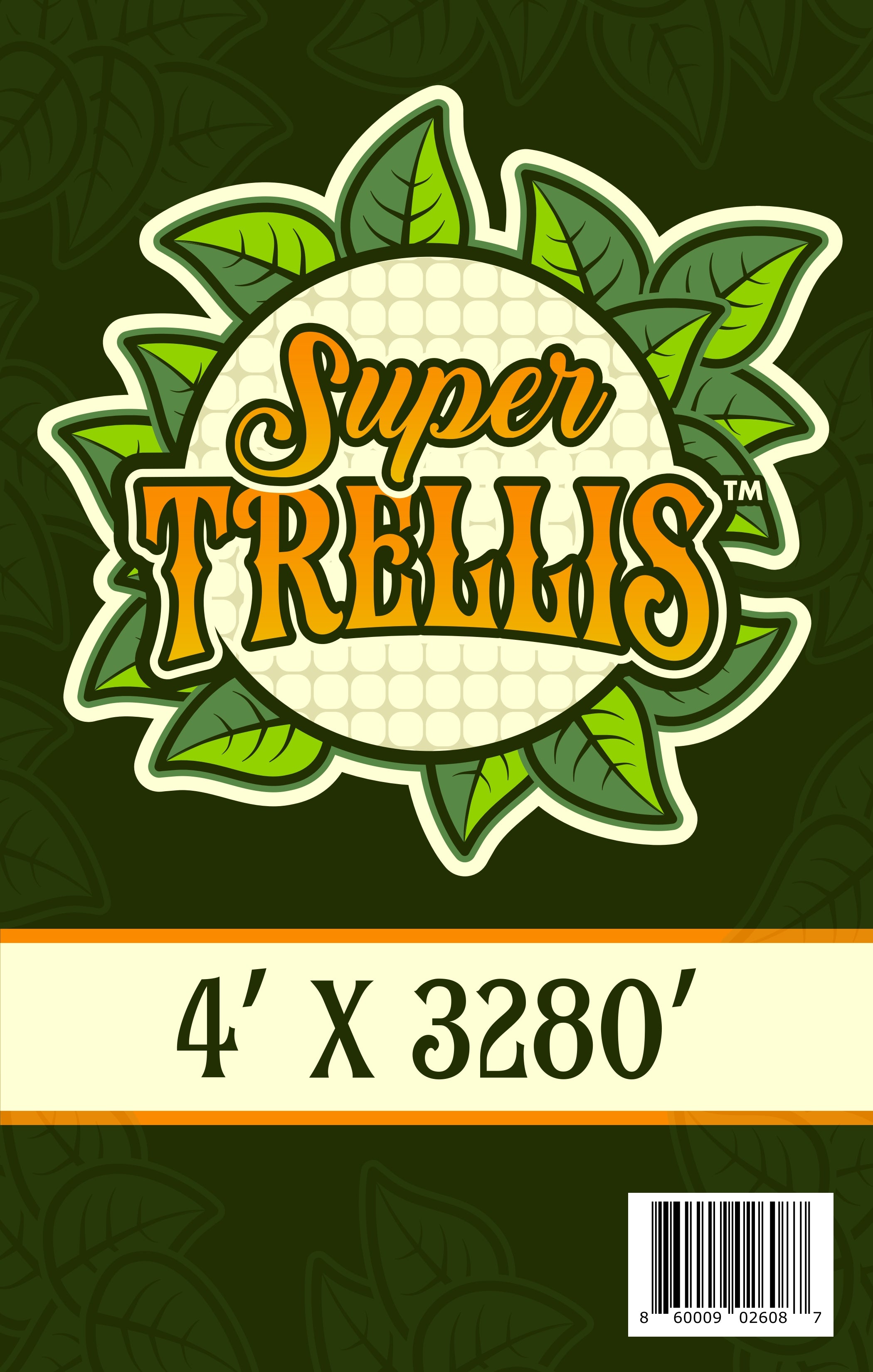 Plastic Trellis Netting 4' x 3280' Roll by Super Trellis