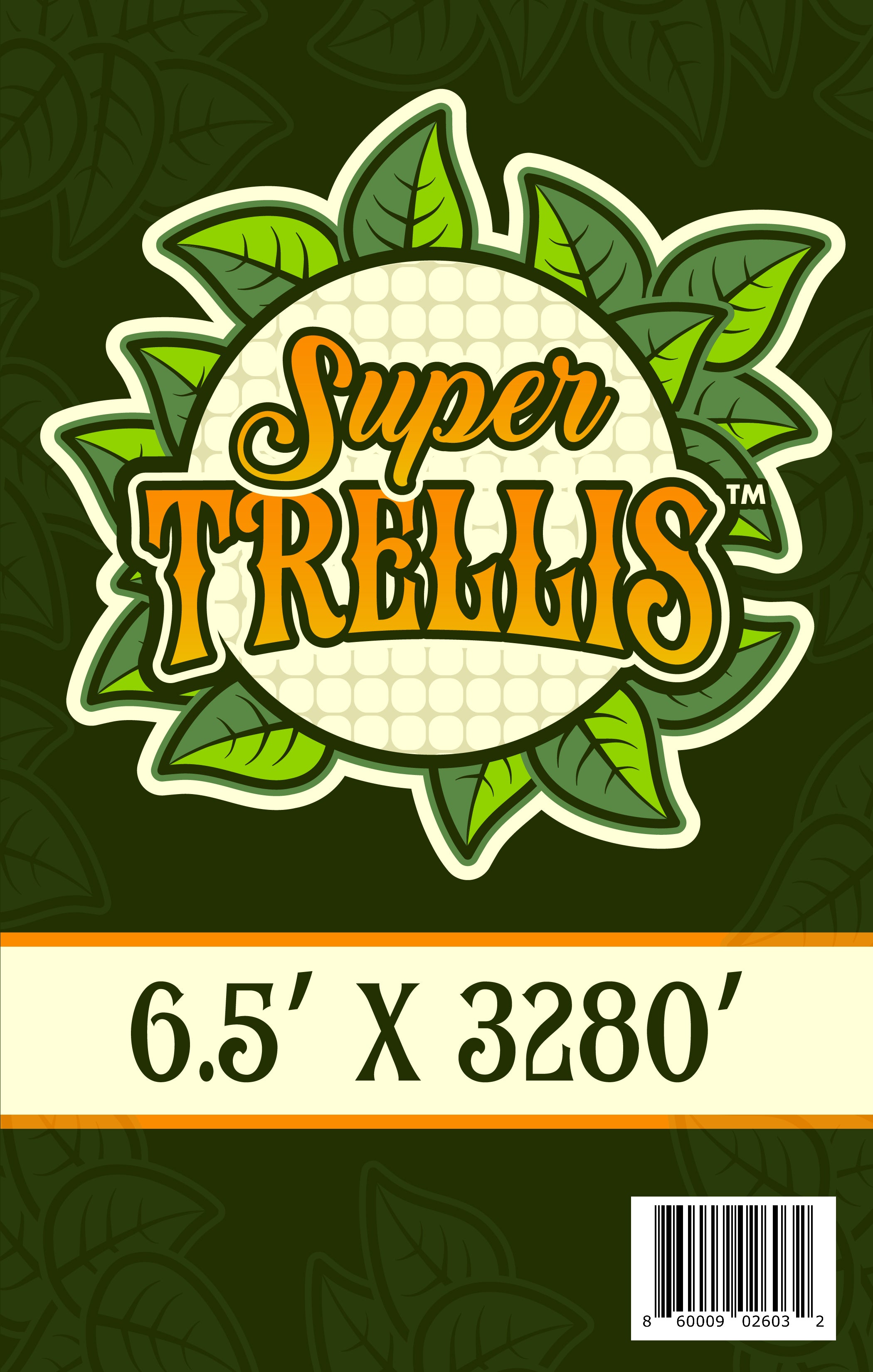 Plastic Trellis Netting 6.5' x 3280' Roll by Super Trellis